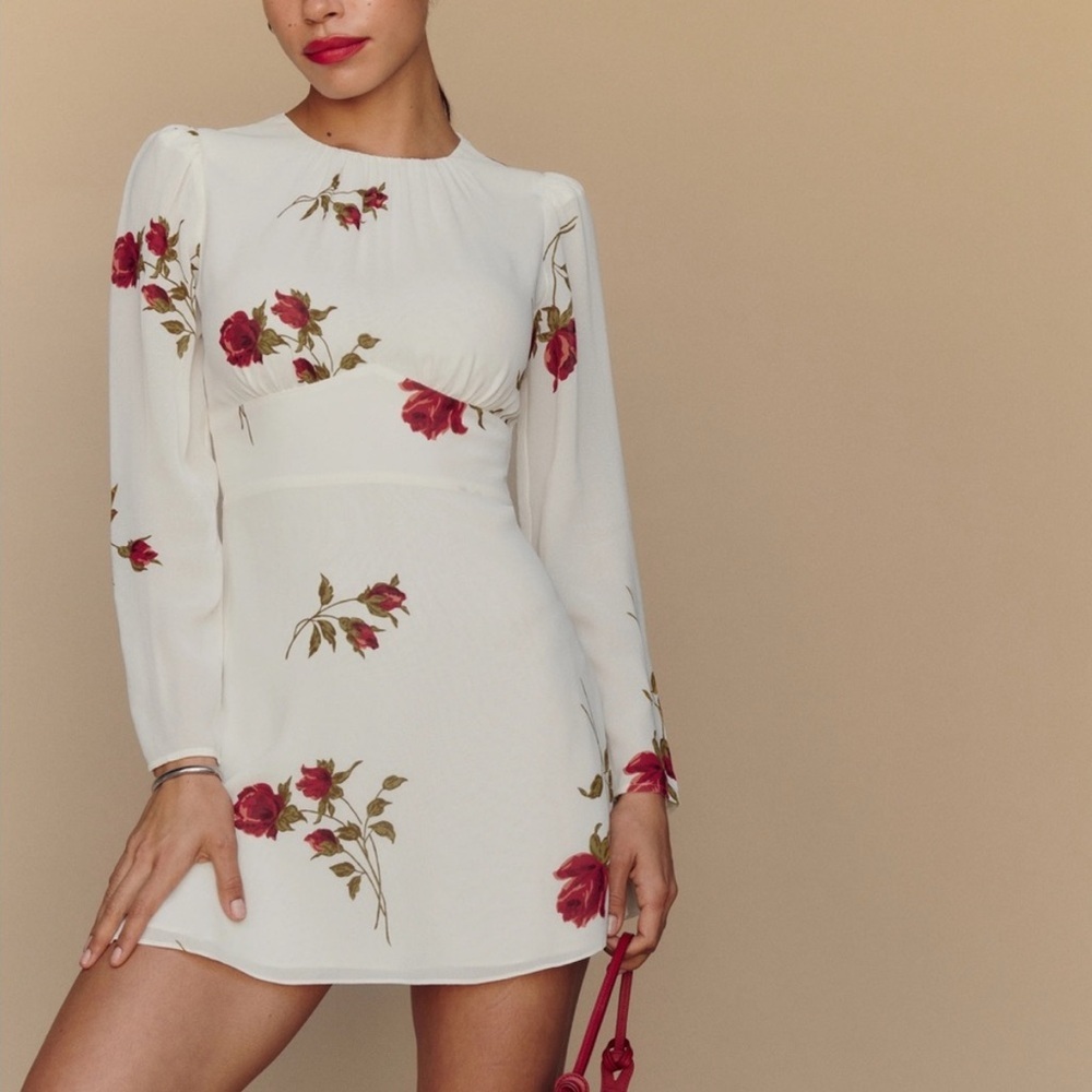 Reformation Laken Dress in American Beauty